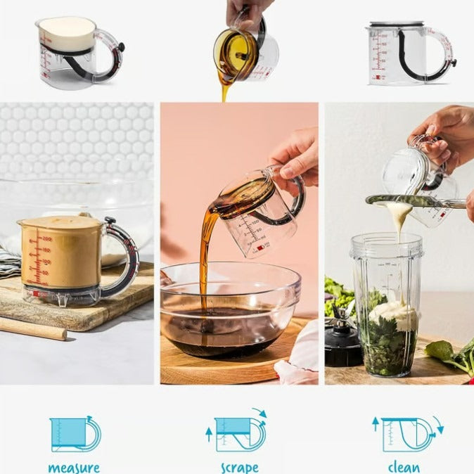 Measuring Cup with Scraper Seal