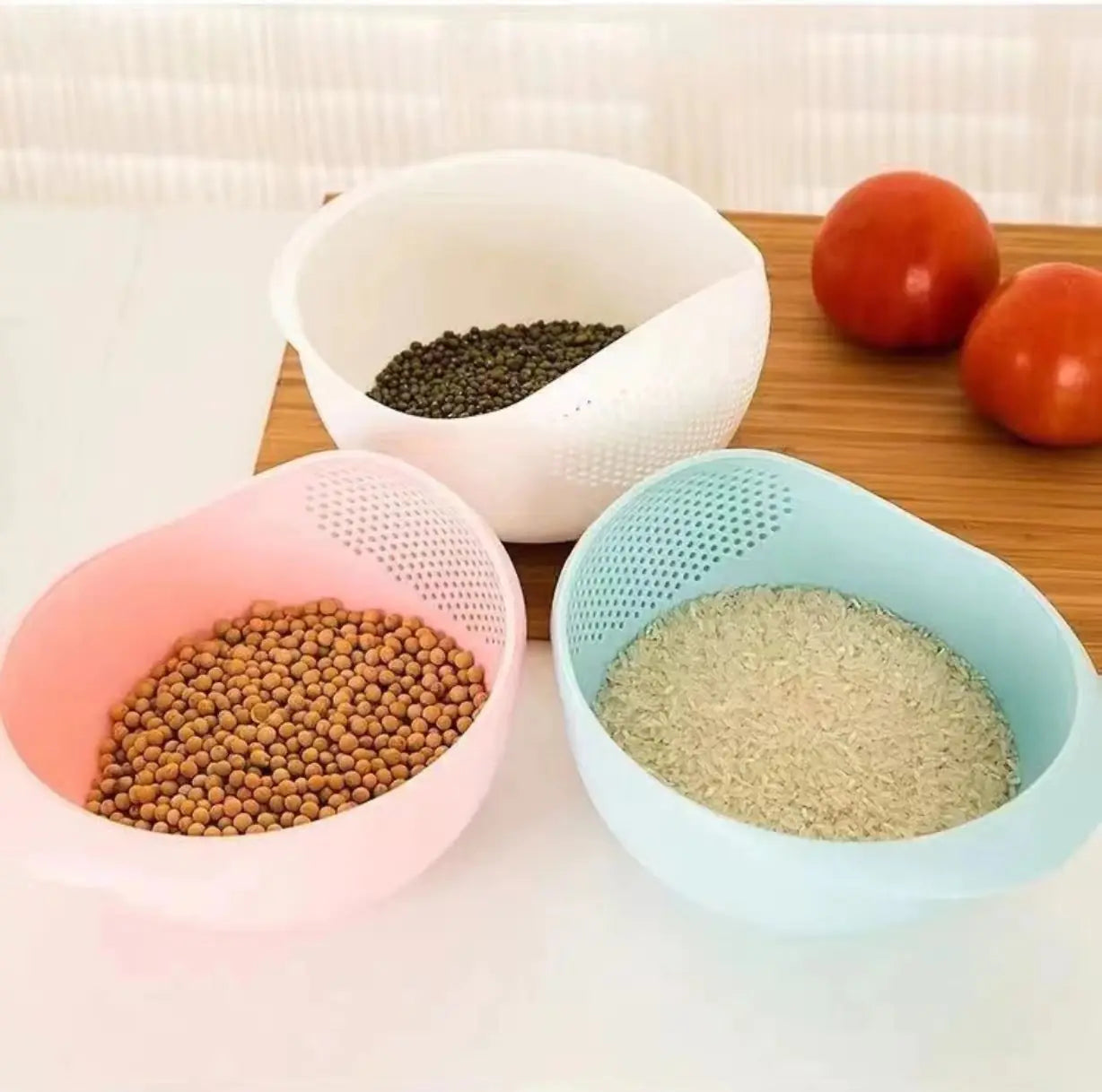 Thick Kitchen Rice Washing Strainer and Drain Basket
