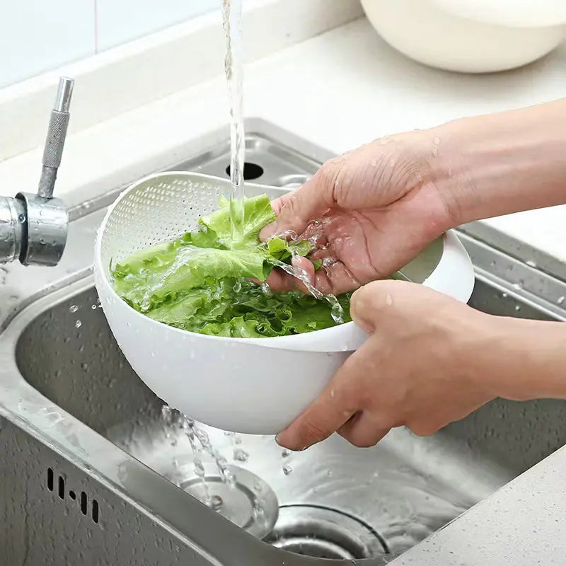 Thick Kitchen Rice Washing Strainer and Drain Basket
