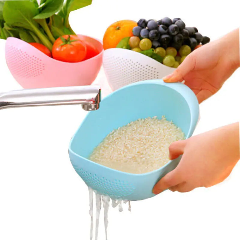 Thick Kitchen Rice Washing Strainer and Drain Basket